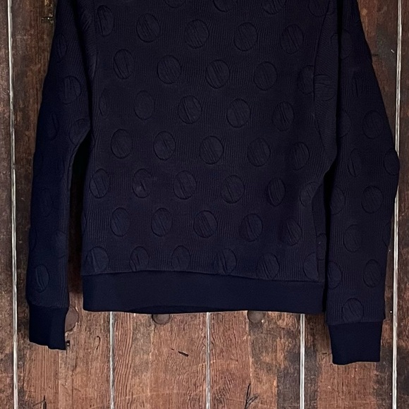 Anthro | Postmark Navy Funnel-Neck Pullover - Picture 10 of 11